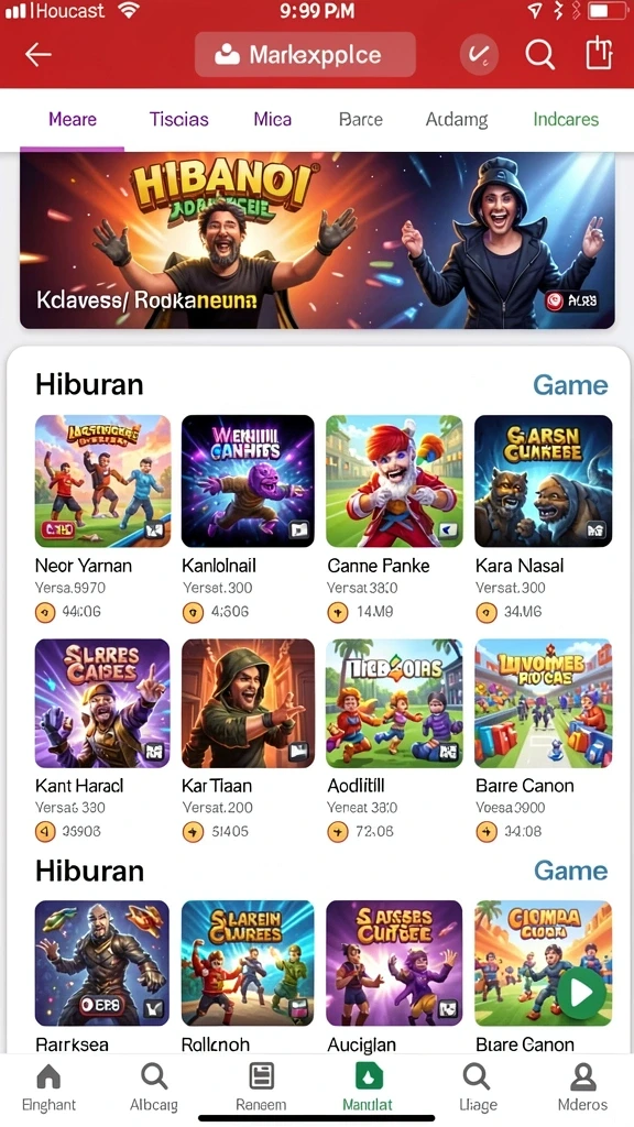 uang77 - Screenshot menunjukkan antarmuka utama aplikasi UANG77.